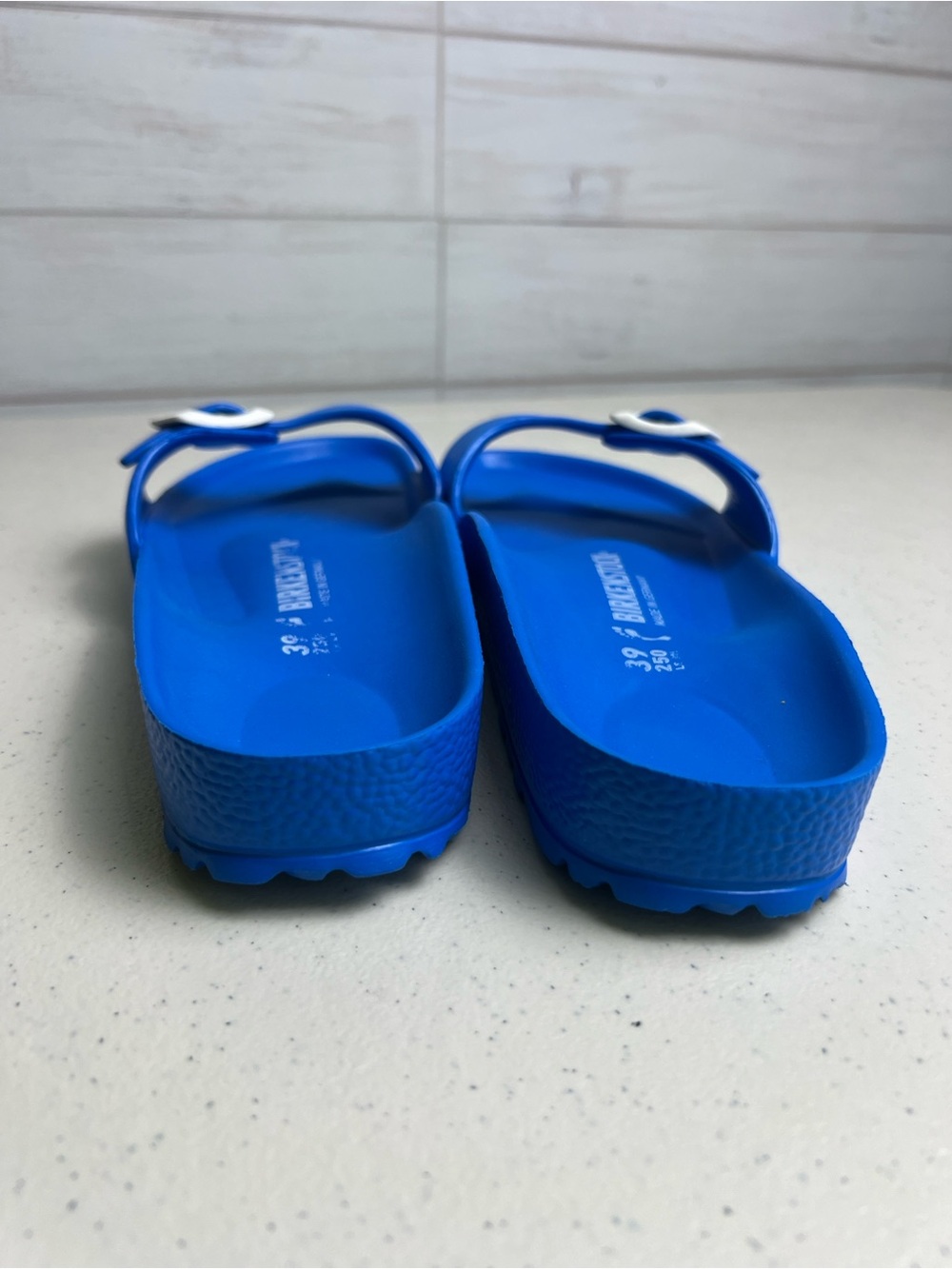 Birkenstock Madrid EVA Sandals Women's 39 EU 8 US Blue Slip On Slide Rubber - Picture 8 of 8